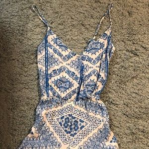 Blue and White Summer Romper